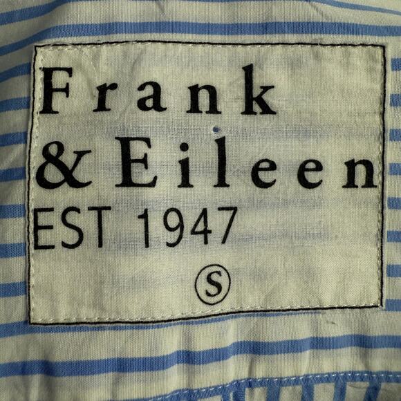 Frank & Eileen Blue and White Striped Button-Down Shirt Size S 100% Cotton - Picture 7 of 8